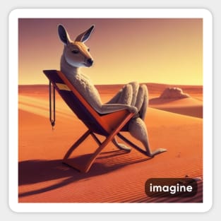 Kangaroo On Mars Sticker